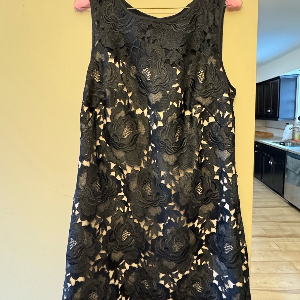 White House Black Market Black Lace Mini Dress